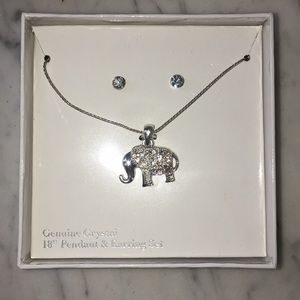 18” Elephant Necklace and Earring Set